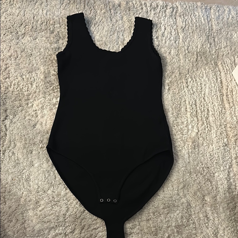 Aqua Black Textured Top